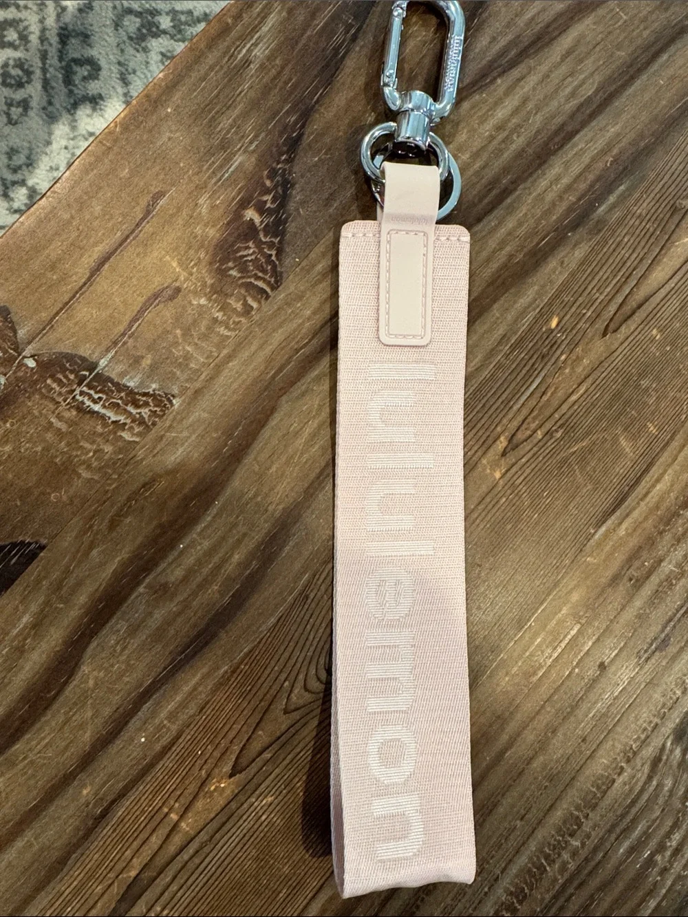 lululemon athletica never lost keychain. Blush Pink. NWOT.
